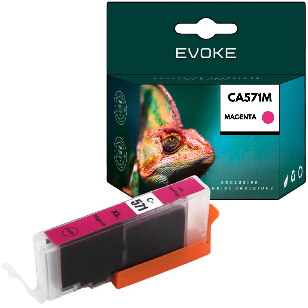 Tulostimen mustekasetti Canon 571M magenta , 12 ml , 760 sivua , 0333C001 / CLI571MXL / CLI571M , yhteensopiva seuraavien kanssa: MG5750 MG6850 MG7750 MG7750 XL hinta ja tiedot | Mustekasetit | hobbyhall.fi