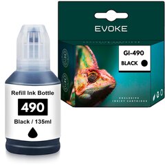 Canon GI490B tulostinmustekasetti musta , 135 ml , 6000 sivua , GI-490B , yhteensopiva Pixma G1400 G1411 G2400 G2411 G3400 G3411 kanssa. hinta ja tiedot | Mustekasetit | hobbyhall.fi