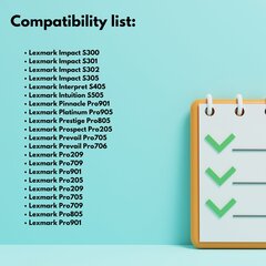 Tulostinmustekasetti Lexmark 100XC syaani , 12 ml , 550 sivua , 014N1069E / 14N1069E , yhteensopiva seuraavien kanssa: S300 S301 S302 S302 S305 S305 S405 S405 S505 Pro205 Pro709 Pro709 Pro901 hinta ja tiedot | Mustekasetit | hobbyhall.fi