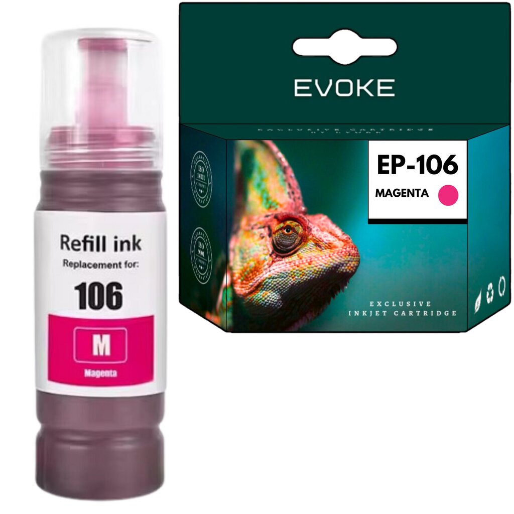 Epson 106M magenta tulostin värikasetti , 70 ml , 5000 sivua , C13T00R340 , yhteensopiva L7160 L7180 ET-7700 ET-7750 kanssa. hinta ja tiedot | Mustekasetit | hobbyhall.fi