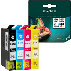 4 kpl Epson T1281 T1282 T1283 T1284 XL -tulostinmustekasettien sarja , 12 ml ja 340 sivua mustaa , 10 ml ja 500 sivua kutakin väriä , yhteensopiva T1281 S22 SX125 SX130 SX230 SX235W SX425W SX425W SX43 hinta ja tiedot | Mustekasetit | hobbyhall.fi