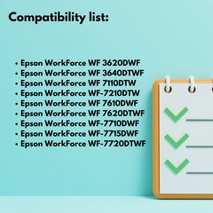 4 Epson 2711 tulostimen mustekasettien sarja = T2711 + T2712 + T2713 + T2714 XL , 35 ml ja 2170 sivua mustaa , 15 ml ja 1580 sivua kutakin väriä , yhteensopiva WF3620 WF-3640 WF7110 WF-7715 WF-77 kans hinta ja tiedot | Mustekasetit | hobbyhall.fi