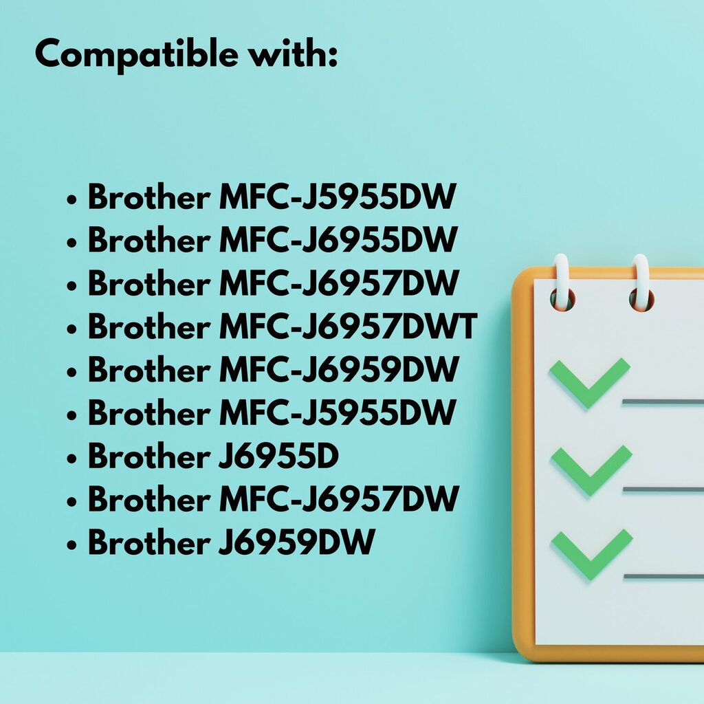 Brother LC427BK musta tulostinmustekasetti , 3000 sivua , LC427BK , yhteensopiva MFCJ5955DW J6955D MFC-J6957DW J6959DW MFC-J6957DW J6959DW kanssa hinta ja tiedot | Mustekasetit | hobbyhall.fi