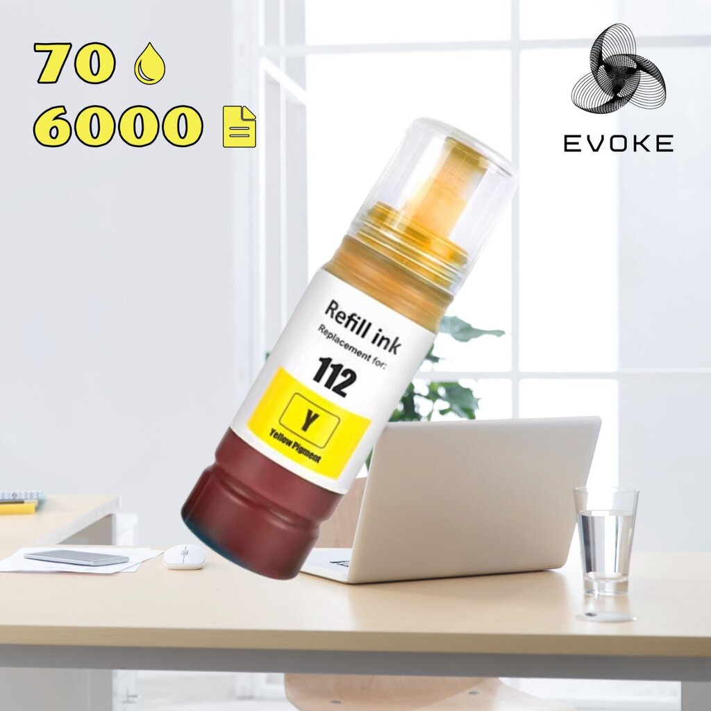 4 värikasetin sarja Epson 112 XL CMYK , 127 ml ja 7500 sivua mustaa , 70 ml ja 6000 sivua kutakin väriä , yhteensopiva L15150 L15160 L15160 L6570 M15140 L6460 L15180 kanssa. hinta ja tiedot | Mustekasetit | hobbyhall.fi