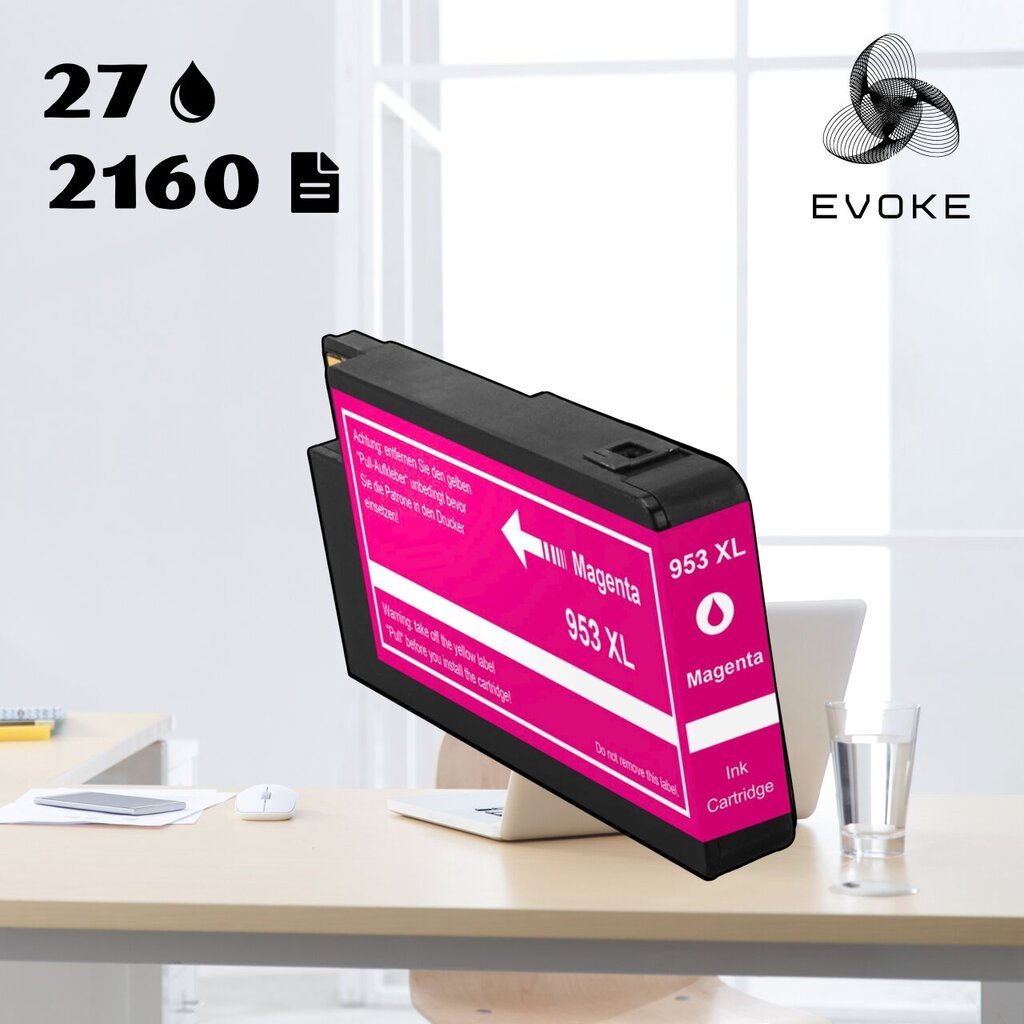 Tulostuskasetti HP 953 magenta XL, 27ml, 2160 sivua, muste yhteensopiva Officejet Pro 7720, 7730, 7740, 8210, 8218, 8700, 8710, 8715, 8720, 8725, 8730, 8740 kanssa. hinta ja tiedot | Mustekasetit | hobbyhall.fi