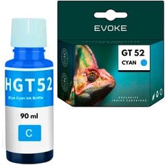 HP GT52 syaani mustepullo, 90ml , 10 280 sivua, yhteensopiva mustesäiliö Wireless 315, 410, 415, 416, 417, 419, Smart Tank 500, 510, 515, 530, 610, 615, 670, 675, 720, 725, 790, 790, 7 hinta ja tiedot | Mustekasetit | hobbyhall.fi