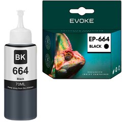 Mustepullo EPSON 664 musta, 70ml , 6400 sivua, yhteensopiva EcoTank L100, L110, L120, L121, L485, L455, L365, L386, L385, L382, L380, L355, ITS L3050, L3060, L3070 kanssa. hinta ja tiedot | Mustekasetit | hobbyhall.fi