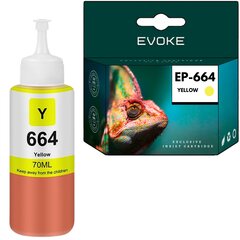 Mustepullo EPSON 664 keltainen, 70ml , 6400 sivua, yhteensopiva EcoTank L100, L110, L120, L121, L485, L455, L365, L386, L385, L382, L380, L355, ITS L3050, L3060, L3070 kanssa. hinta ja tiedot | Mustekasetit | hobbyhall.fi