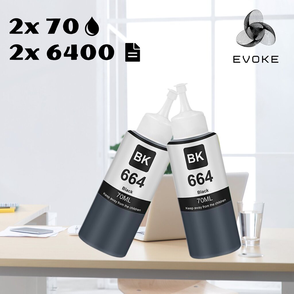 SET 5 pulloa Epson 664 tulostinmuste 664 , 5x 70ml , 6400 sivua kukin, patruunat yhteensopivia IEcoTank L110, L120, L121, L485, L455, L365, L386, L385, L382, L380, L355, ITS L3050, L3060, L3070, ITS L hinta ja tiedot | Mustekasetit | hobbyhall.fi