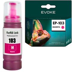 Mustepullo Epson tulostinmuste Epson 103 punainen, 70 ml, yhteensopiva EcoTank L1110, L1250, L3100, L3110, L3150, L3160, L3210, L3211, L3250, L3251, L3256, L5190, L5290, L5590 kanssa hinta ja tiedot | Mustekasetit | hobbyhall.fi