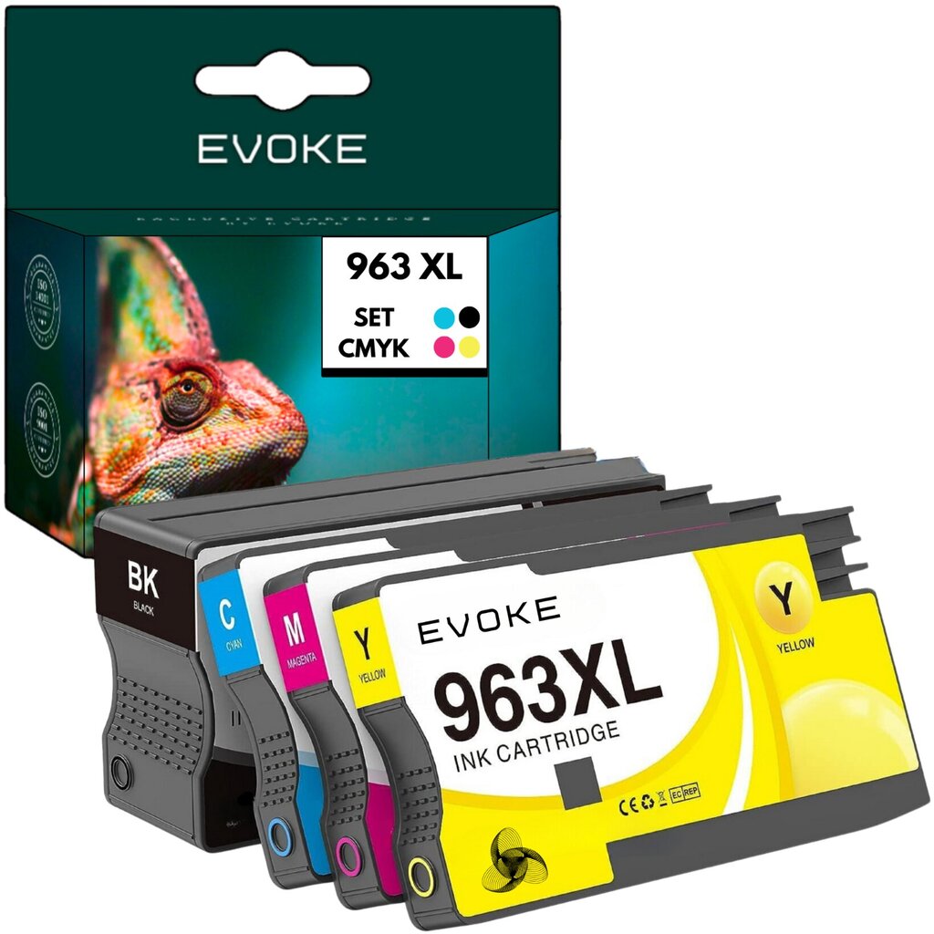 HP 963 XL CMYK -tulostuskasettisarja, 4 kpl, 50 ml mustaa, 25 ml sinistä, punainen, keltainen, yhteensopiva OfficeJet Pro 9010, 9012, 9013, 9014, 9015, 9016, 9018, 9019, 9020, 9022, 9023, 9025, 9026, hinta ja tiedot | Mustekasetit | hobbyhall.fi