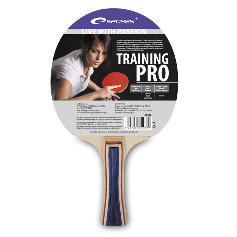 Spokey Training Pro pöytätennismaila hinta ja tiedot | Pingismailat | hobbyhall.fi