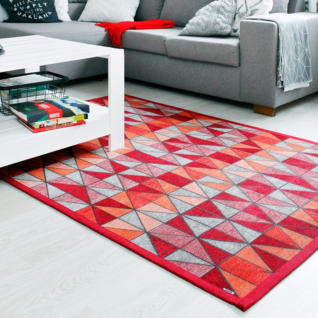 Narma Treski -smartWeave® chenillematto, kaksipuolinen, punainen, 160 x 230 cm hinta ja tiedot | Isot matot | hobbyhall.fi