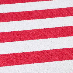 Narma Birkas -plasticWeave™ muovimatto, kaksipuolinen, puna-valkoinen, 70 x 150 cm hinta ja tiedot | Isot matot | hobbyhall.fi