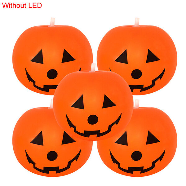 5 kpl Halloween LED hehkuvat ilmapallot Horror Ghost Pumpkin Latex Ballon Halloween Juhlakoristeet kotiin sisätiloihin ulkona lapsille