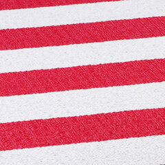 Narma Birkas -plasticWeave™ muovimatto, kaksipuolinen, puna-valkoinen, 70 x 300 cm hinta ja tiedot | Isot matot | hobbyhall.fi