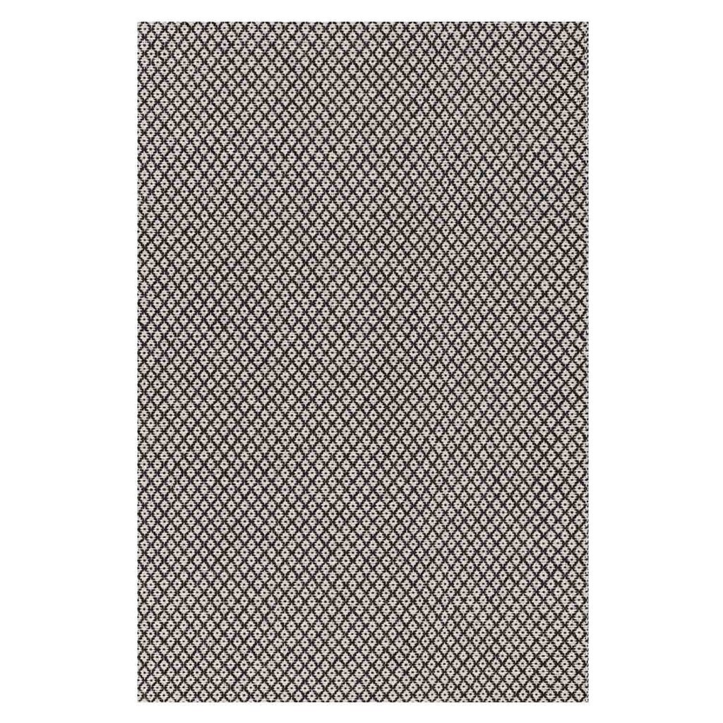 Narma Diby -plasticWeave™ muovimatto, kaksipuolinen, musta-kerma, 70 x 150 cm hinta ja tiedot | Isot matot | hobbyhall.fi