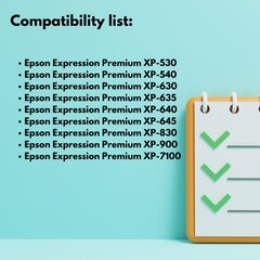 Epson 33XC syaani tulostinmustekasetti , 13 ml , 940 sivua , T3362 / C13T33624010 , yhteensopiva XP-530 XP-540 XP-630 XP-635 XP-640 XP-830 900 7100 kanssa. hinta ja tiedot | Mustekasetit | hobbyhall.fi