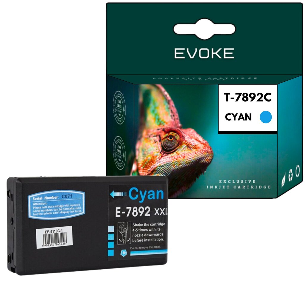 Epson 5110C syaani tulostinmustekasetti , 36 ml , 4210 sivua , C13T789240 / T7892 , yhteensopiva seuraavien kanssa: WF-5110DW WF-5190DW WF-5620DWF WF-5690DWF WF-5690DWF WF-5690DWF hinta ja tiedot | Mustekasetit | hobbyhall.fi