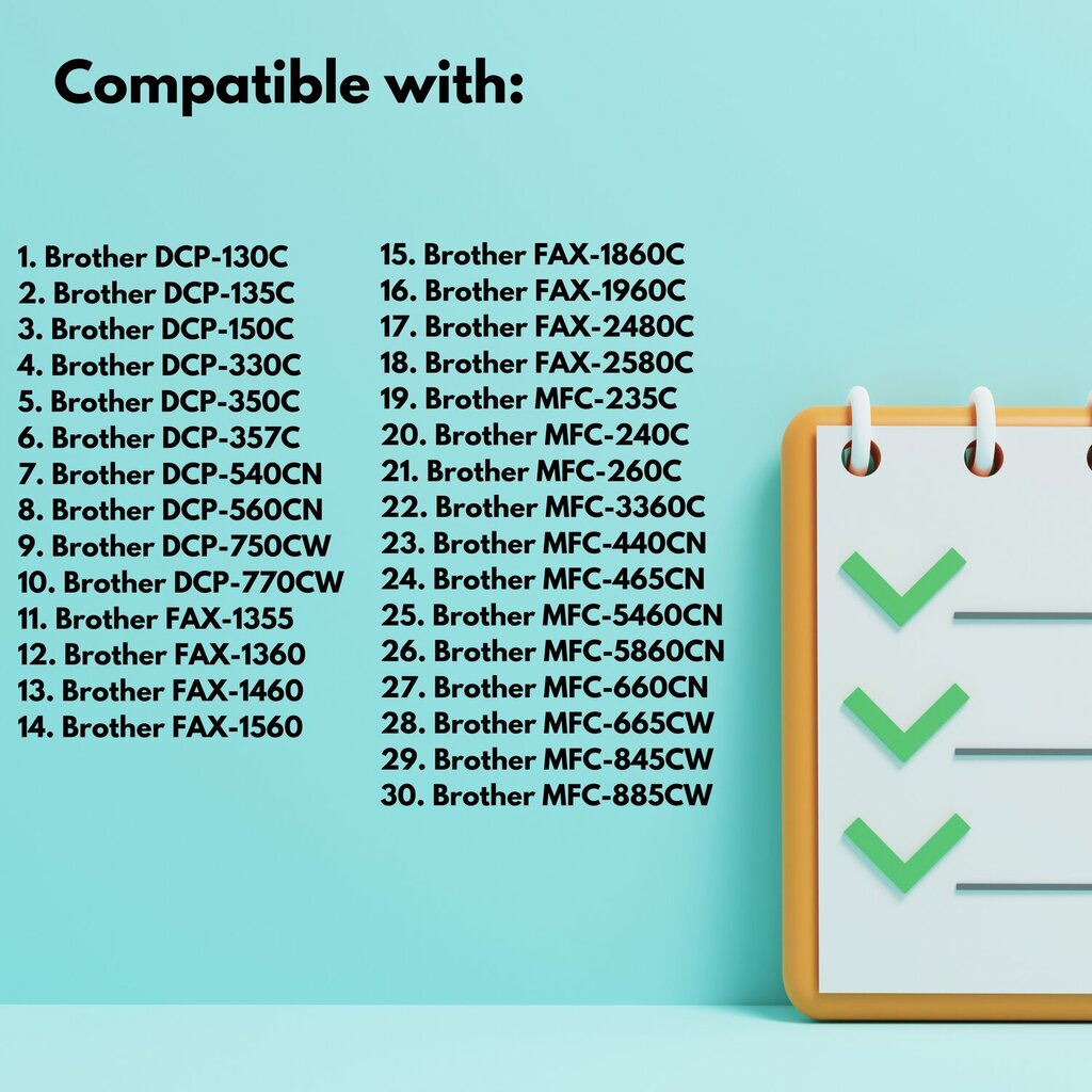 Brother 970B musta mustekasetti , 36 ml , 900 sivua , LC970BK / LC1000BK , yhteensopiva DCP 135C 130C 150C 357C kanssa. hinta ja tiedot | Mustekasetit | hobbyhall.fi