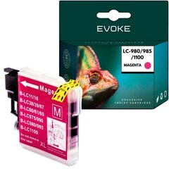 Brother 980M/985M magenta värikasetti , 12 ml , 280 sivua , LC980M / LC985M / LC1100M , yhteensopiva DCP J125 J140W J315W J415 J515 J410 J415 J415 J415 J415W kanssa. hinta ja tiedot | Mustekasetit | hobbyhall.fi