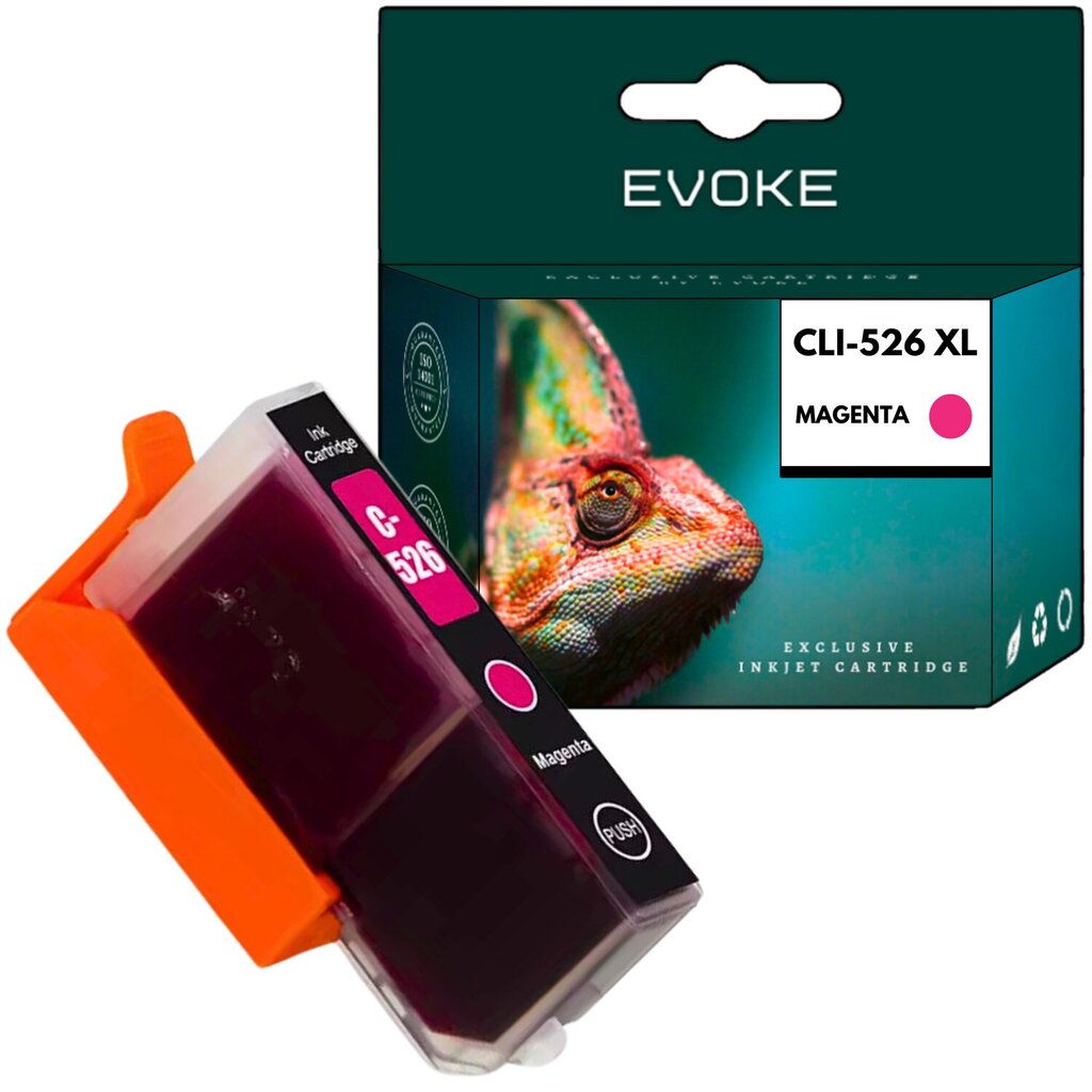 Canon 526M magenta värikasetti , 10,5 ml , 580 sivua , 4542B001 / CLI526M , yhteensopiva PIXMA IP4850 IP4950 IP4950 MG5150 MG5350 MG5250 kanssa. hinta ja tiedot | Mustekasetit | hobbyhall.fi