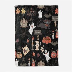 Halloween-peitto - Pehmo Halloween-peitto - Viihtyisä flanellinharmaa Halloween-koristelu juhlavuodesohvaan Olohuoneessa 50"x60" Tyyli 10 hinta ja tiedot | Peitot | hobbyhall.fi