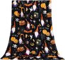 Halloween-peitto - Pehmoinen Halloween-peitto - Viihtyisä flanellinharmaa Halloween-koristelu juhlavuodesohvaan Olohuone 50"x60" Tyyli 29 hinta ja tiedot | Peitot | hobbyhall.fi