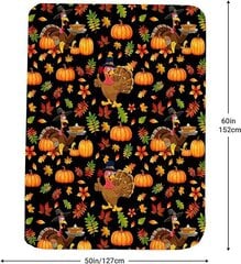 Halloween-peitto - Pehmo Halloween-peitto - Viihtyisä flanellinharmaa Halloween-koristelu juhlavuodesohvaan Olohuone 50"x60" tyyli 30 hinta ja tiedot | Peitot | hobbyhall.fi