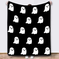 Halloween-peitto - Pehmoinen Halloween-peitto - Viihtyisä flanelinharmaa Halloween-koristelu juhlavuodesohvaan Olohuone 50"x60" tyyli 44 hinta ja tiedot | Peitot | hobbyhall.fi