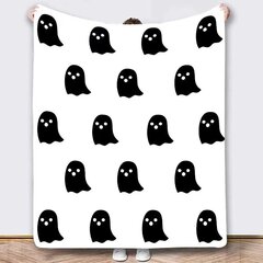 Halloween-peitto - Pehmo Halloween-peitto - Viihtyisä flanellinharmaa Halloween-koristelu juhlavuodesohvaan Olohuone 50"x60" Tyyli 48 hinta ja tiedot | Peitot | hobbyhall.fi