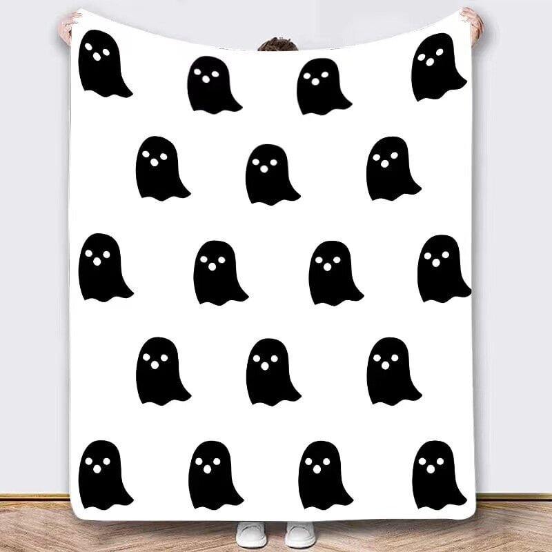 Halloween-peitto - Pehmo Halloween-peitto - Viihtyisä flanellinharmaa Halloween-koristelu juhlavuodesohvaan Olohuone 50"x60" Tyyli 48 hinta ja tiedot | Peitot | hobbyhall.fi