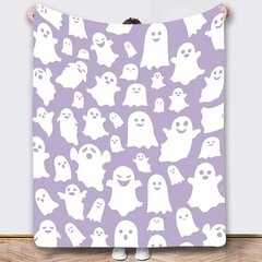 Halloween-peitto - Pehmoinen Halloween-peitto - Viihtyisä flanellinharmaa Halloween-koristelu juhlavuodesohvaan Olohuone 50"x60" Tyyli 50 hinta ja tiedot | Peitot | hobbyhall.fi