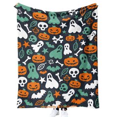 Halloween-peitto - Pehmoinen Halloween-peitto - Viihtyisä flanellinharmaa Halloween-koristelu juhlavuodesohvaan Olohuoneessa 50"x60" Tyyli 61 hinta ja tiedot | Peitot | hobbyhall.fi