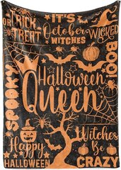 Halloween-peitto - Pehmo Halloween-peitto - Viihtyisä flanellinharmaa Halloween-koristelu juhlavuodesohvaan Olohuone 50"x60" tyyli 73 hinta ja tiedot | Peitot | hobbyhall.fi