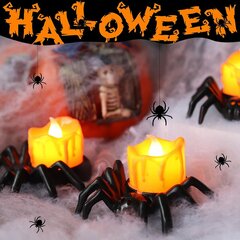 Halloween Spider kynttilänvalot, 12 osaa hinta ja tiedot | Juhlakoristeet | hobbyhall.fi