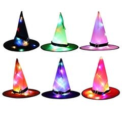 Halloween Light Up Witch Hat, 6 kpl hinta ja tiedot | Juhlakoristeet | hobbyhall.fi