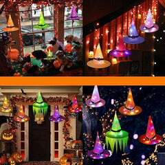 Halloween Light Up Witch Hat, 6 kpl hinta ja tiedot | Juhlakoristeet | hobbyhall.fi