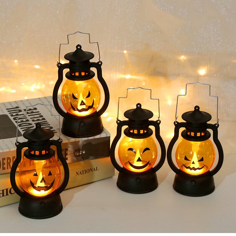 Halloween Jack-O-Lyhdyt, 4 kpl hinta ja tiedot | Juhlakoristeet | hobbyhall.fi