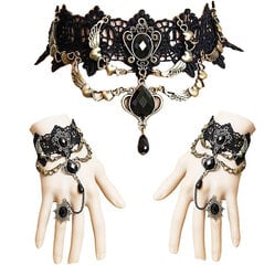 Halloween Gothic Choker -rannekoru, musta hinta ja tiedot | Juhlakoristeet | hobbyhall.fi