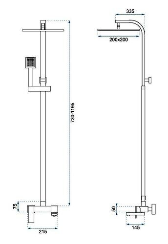 Suihkusarja Rea Navaro, kromi hinta ja tiedot | Suihkusetit | hobbyhall.fi