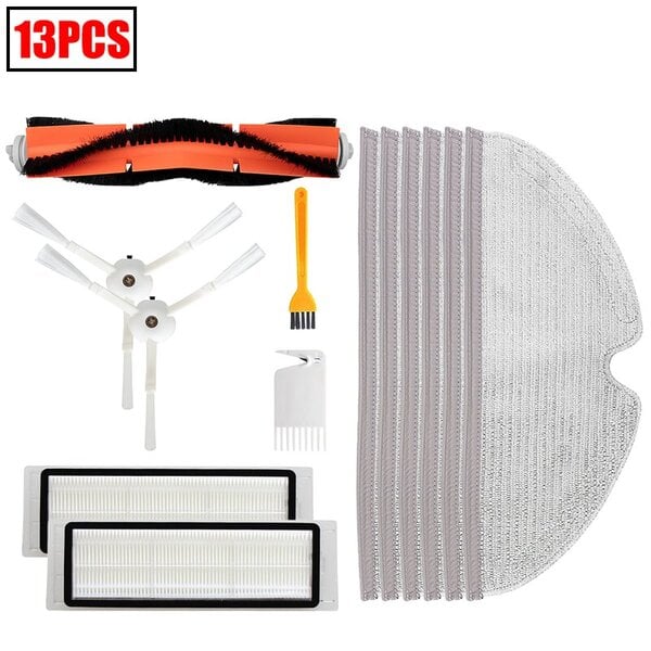 Hepa Filter Mop Rag Harja Xiaomi for Roborock 1S S50 S55 S5 Max S6MaxV S6 Lisävarusteet Robottipölynimurin osat Imurointi 2 mattolakaisukonetta