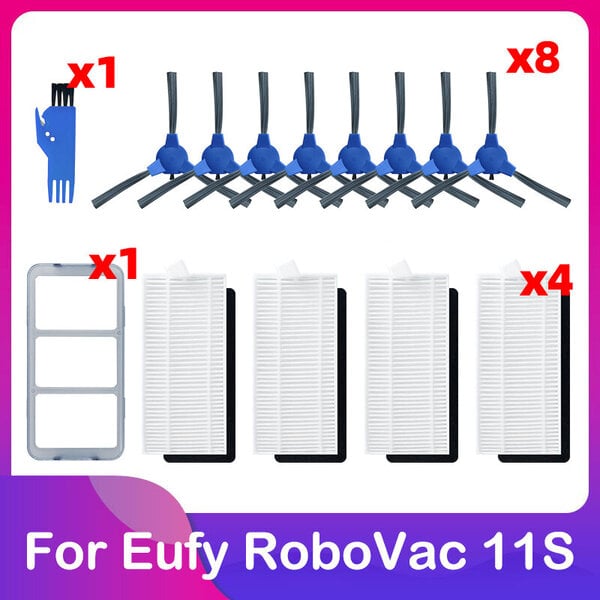 Eufy Robovac 11S Plus 35C 30 30C 15C 12 25C robottipölynimuri päärullan sivuharja Esisuodatin Hepa siivilä Varaosat Matonlakaisukoneet