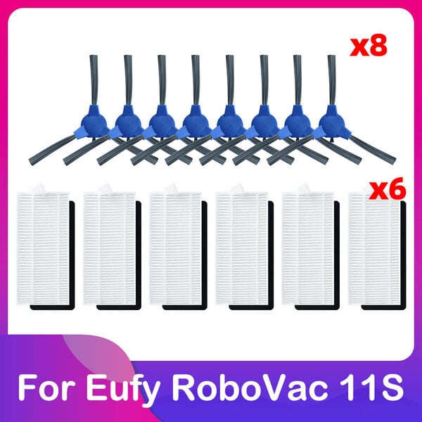 Eufy Robovac 11S Plus 35C 30 30C 15C 12 25C robottipölynimuri päärullan sivuharja Esisuodatin Hepa siivilä Varaosat Matonlakaisukoneet