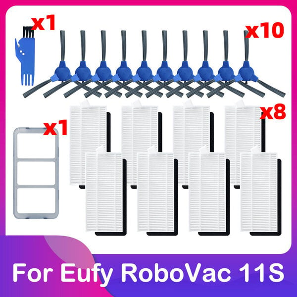 Eufy Robovac 11S Plus 35C 30 30C 15C 12 25C robottipölynimuri päärullan sivuharja Esisuodatin Hepa siivilä Varaosat Matonlakaisukoneet