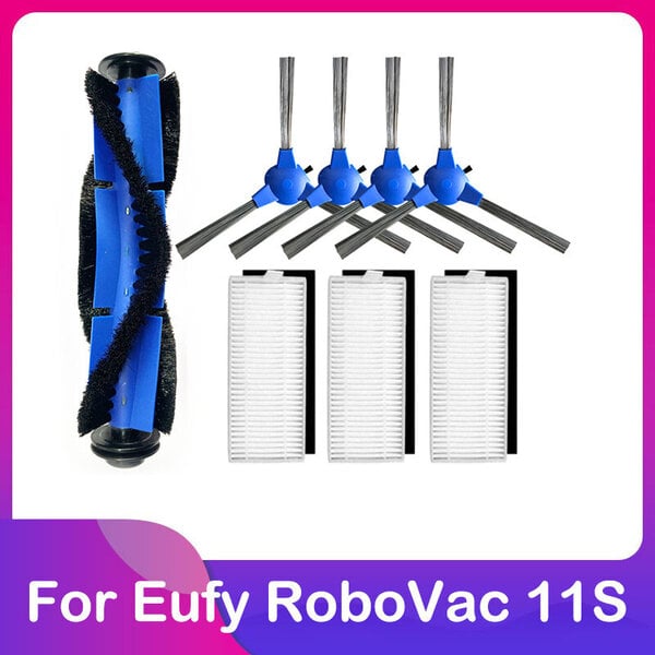 Eufy Robovac 11S Plus 35C 30 30C 15C 12 25C robottipölynimuri päärullan sivuharja Esisuodatin Hepa siivilä Varaosat Matonlakaisukoneet