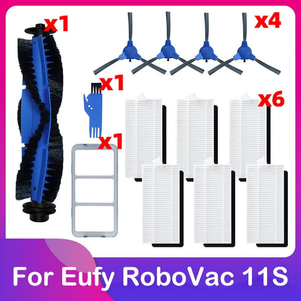 Eufy Robovac 11S Plus 35C 30 30C 15C 12 25C robottipölynimuri päärullan sivuharja Esisuodatin Hepa siivilä Varaosat Matonlakaisukoneet