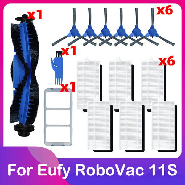 Eufy Robovac 11S Plus 35C 30 30C 15C 12 25C robottipölynimuri päärullan sivuharja Esisuodatin Hepa siivilä Varaosat Matonlakaisukoneet