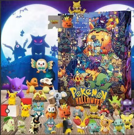 Joulukalenteri Pokemon Halloween hinta ja tiedot | Poikien lelut | hobbyhall.fi