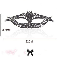 Halloween Sexy Half Face Lace Mask, musta hinta ja tiedot | Juhlakoristeet | hobbyhall.fi